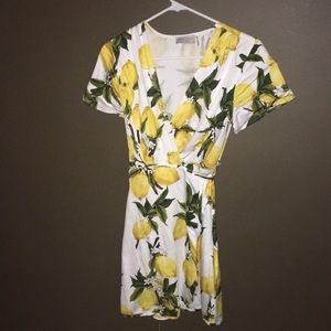 Lemon Wrap Dress